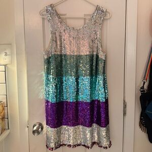 Sparkling Multicolor Sequin dress